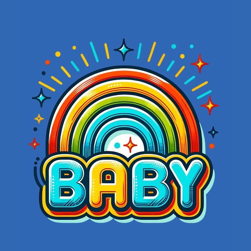 Conception de bébé arc-en-ciel coloré pour la joie