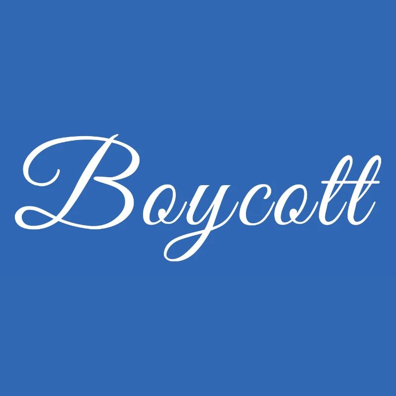 White Stylized Boycott