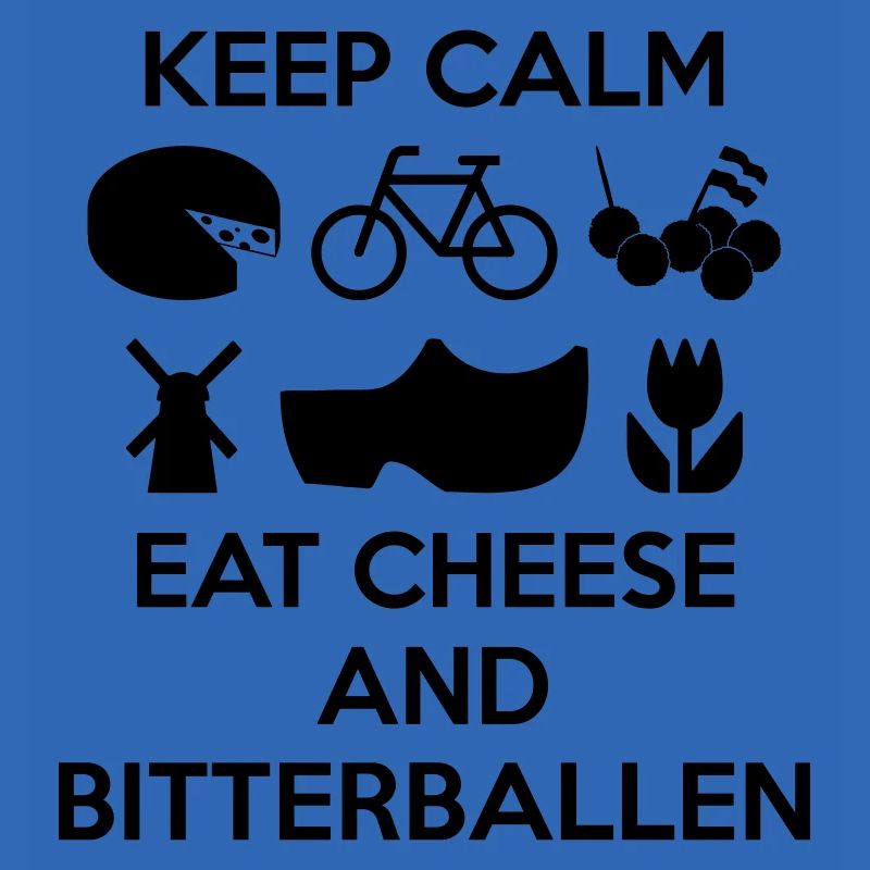 KEEP CALM Essen Sie Käse und Bitterballen Multi Color
