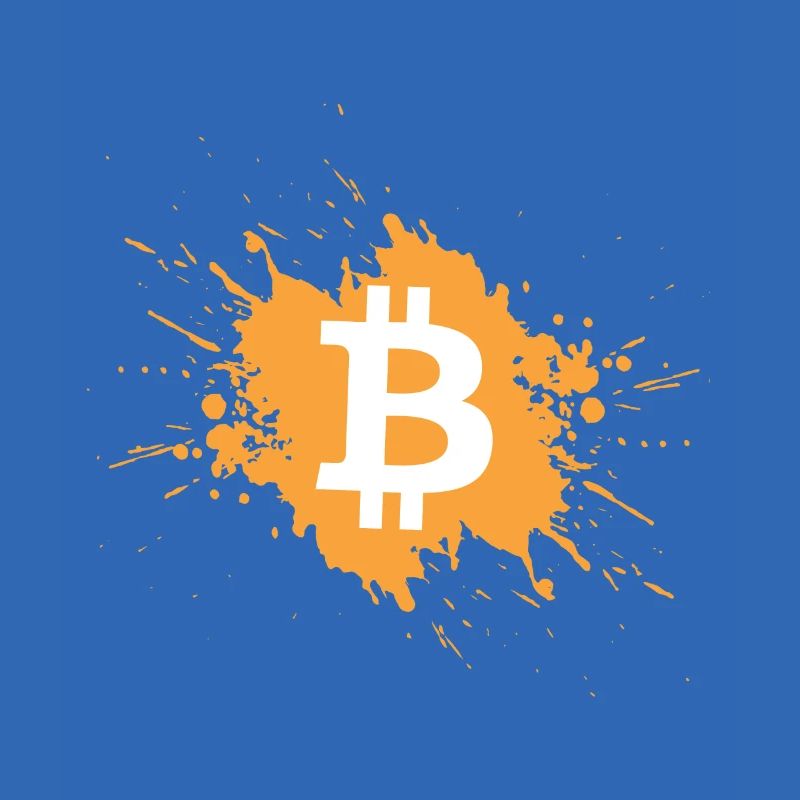 Bitcoin Kryptowährung Krypto Farbklecks