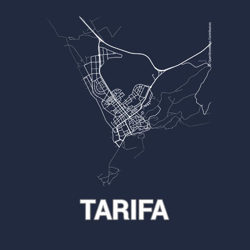 Tarifa city map and streets