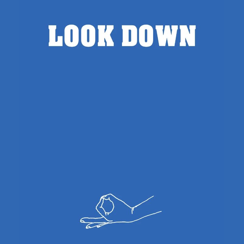 Circle Game Finger Game Look Down Meme Gift