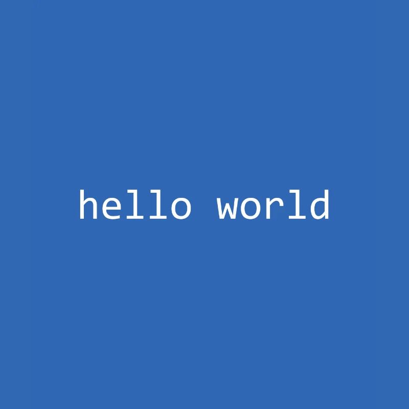 hello world
