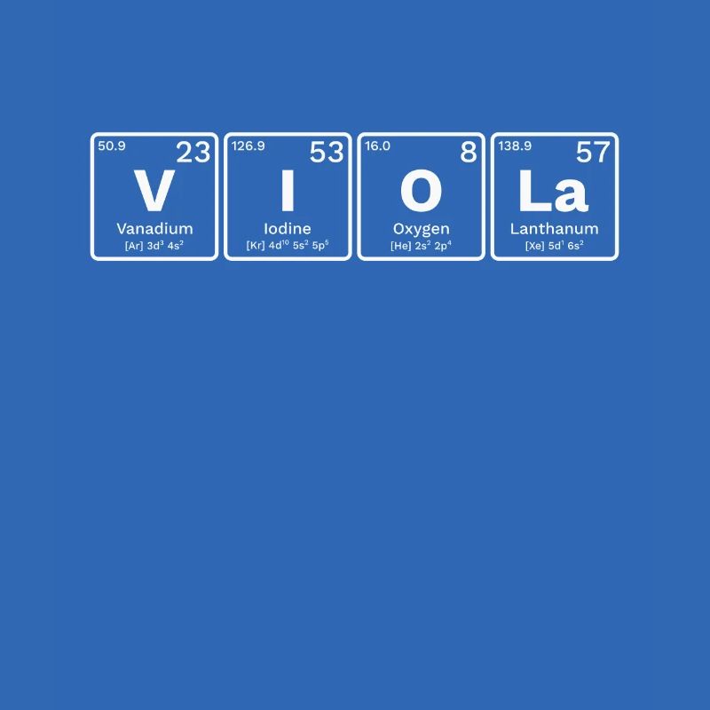 Viola Bratsche Nerds Periodensystem Elemente PSE