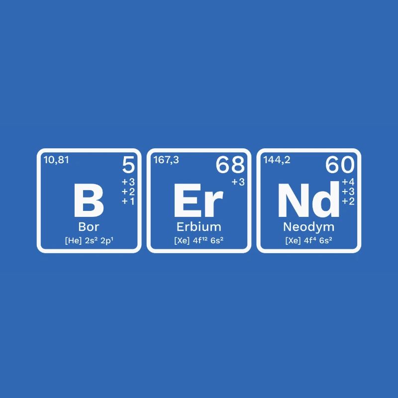 Bernd PSE Nerd Chemie Elemente Periodensystem