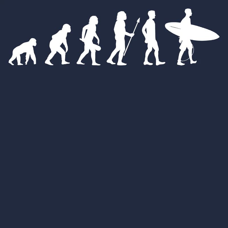 Surfing Evolution - Surf Surfer Monkey Human