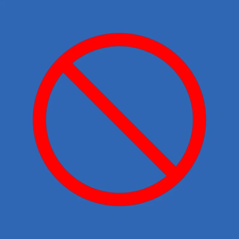 Panneau d'interdiction interdit