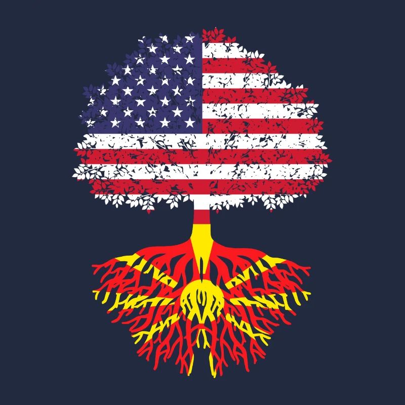 Macédoine drapeau américain, arbre macédoine