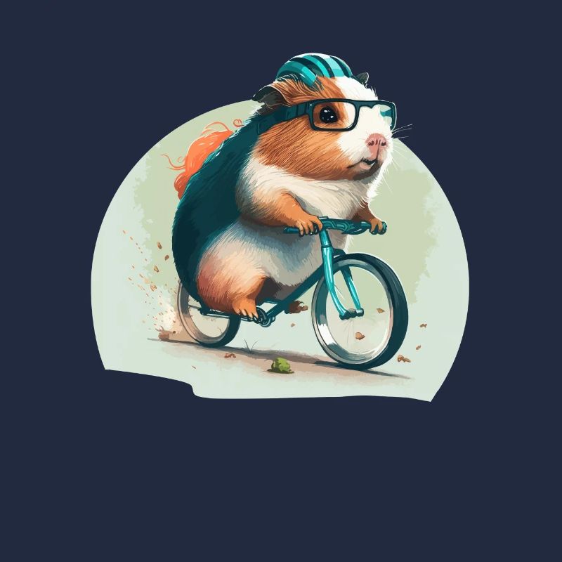 Cochon d’Inde à cheval Vélo de livres Cochon d’Inde