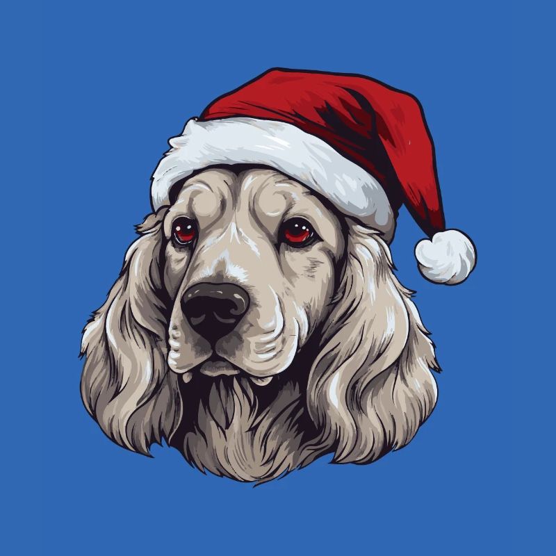 Cocker Spaniel Hund Weihnachten Kopf