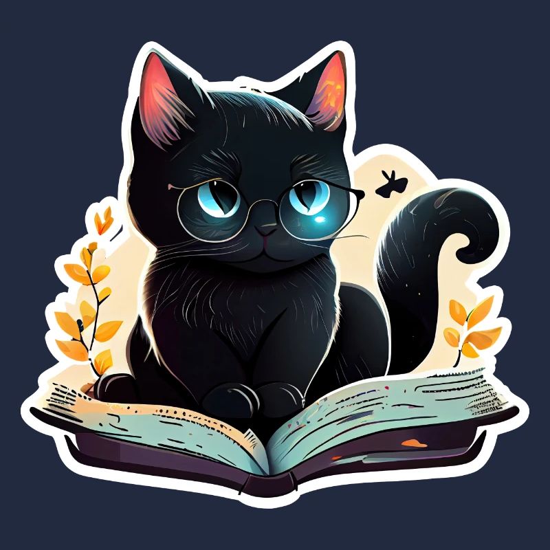 Chat noir mignon