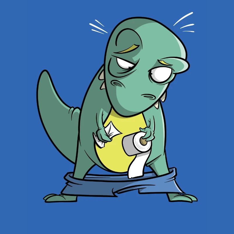 T-Rex mit Toilettenpapier - Problem