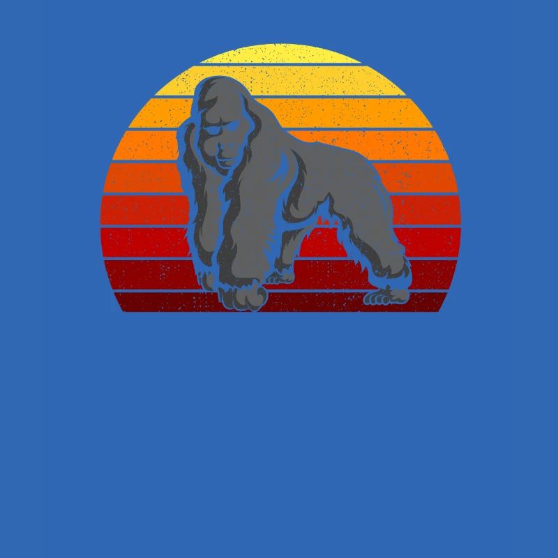 Retro 70s 80s gorilla monkey silverback