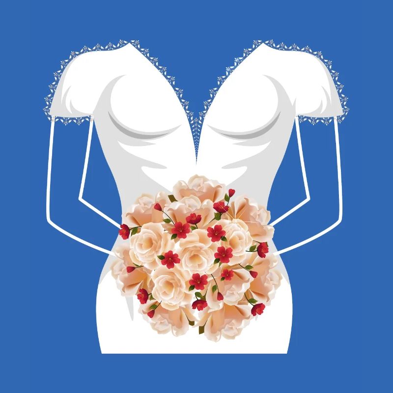 Conception de douche nuptiale de robe de mariée pour la mariée