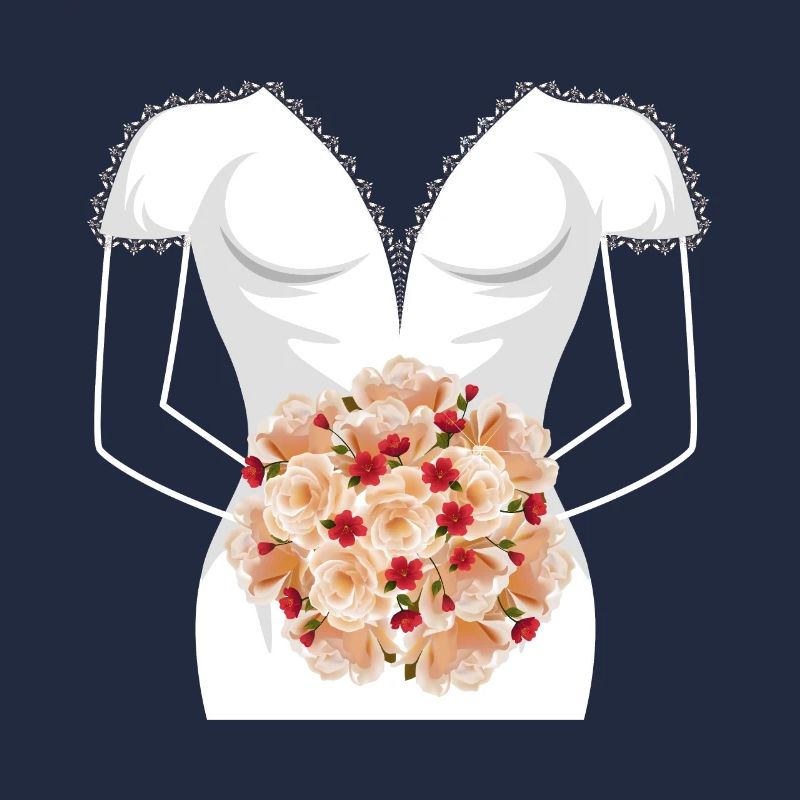 Conception de douche nuptiale de robe de mariée pour la mariée