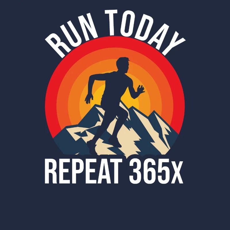 Retro Run Today Repeat 365 - Running Streak Runner