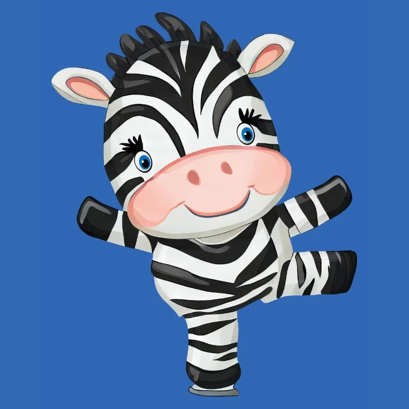 Tanzendes Zebra auf Eis - Eisläufer Design