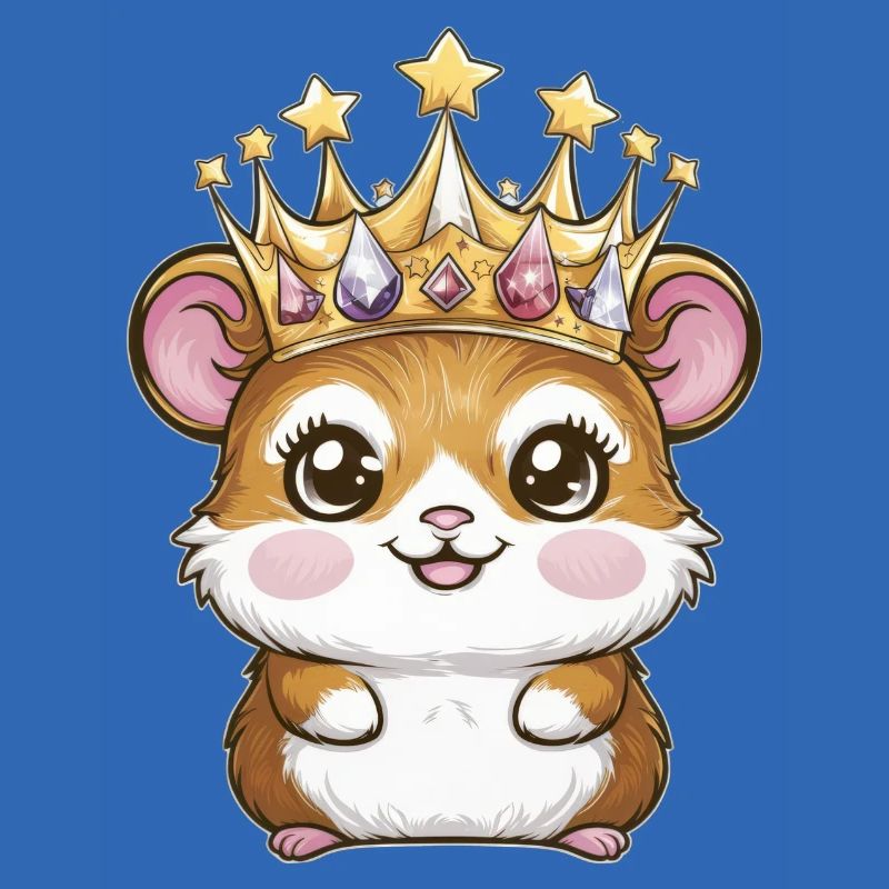 Hamster as King with Crown