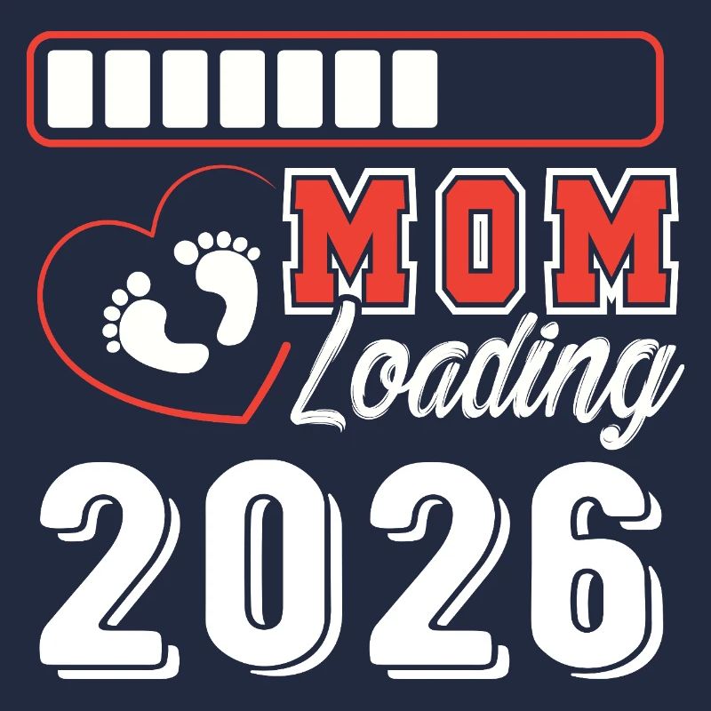 Mom Loading 2026 Conception de l’empreinte du cœur