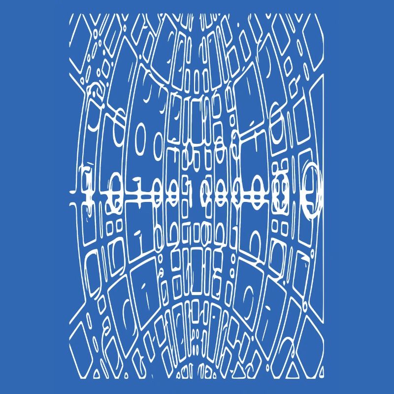 Code binaire Abstrait (blanc)
