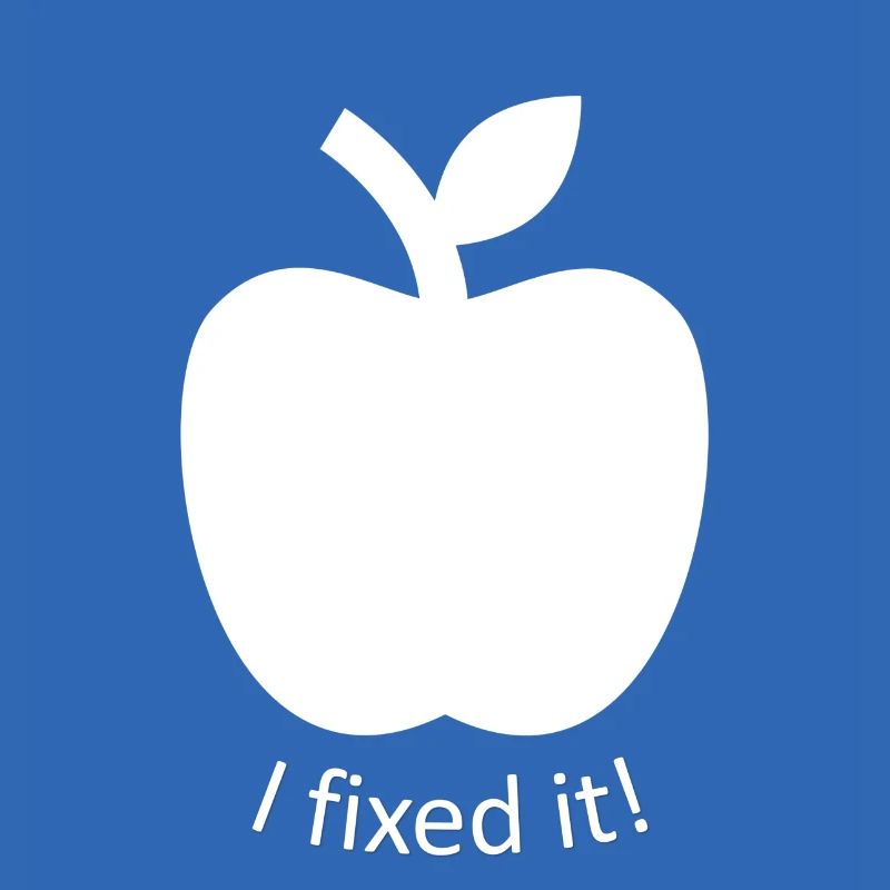 I fixed it Apple, lustiges Design