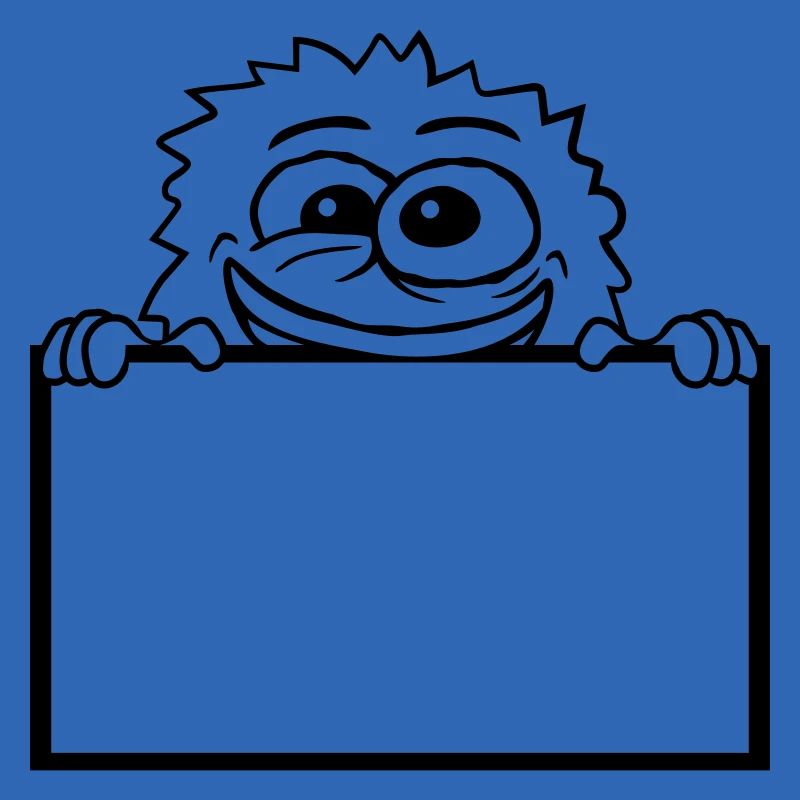 Comic Monster hinter Mauer