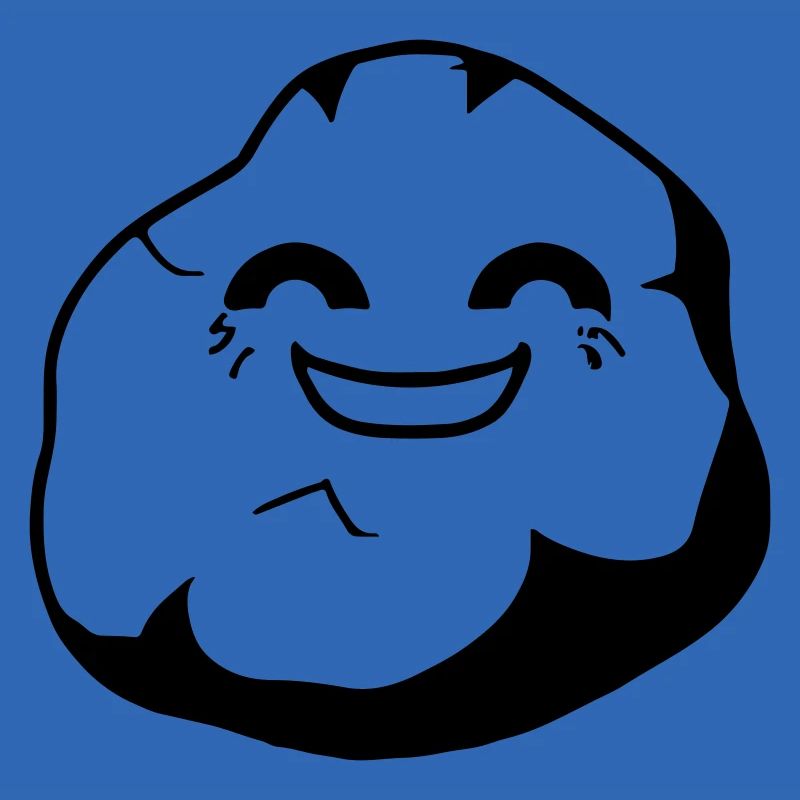 Stone with face smile laughter vector