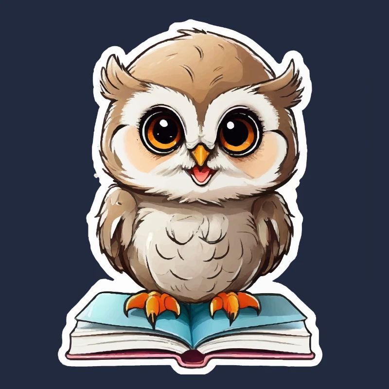Eule lesen Bücher
