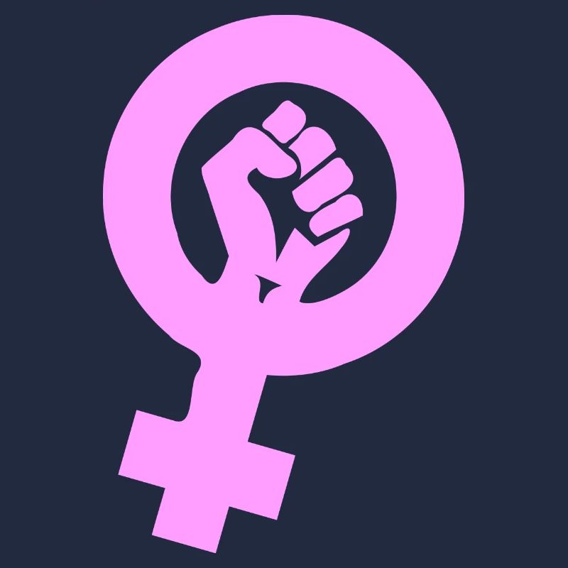 Feminismus Kampf Faust hellrosa