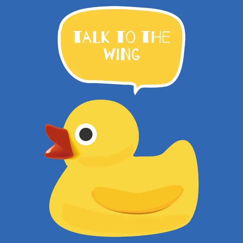 Parlez à la conception du canard ailé