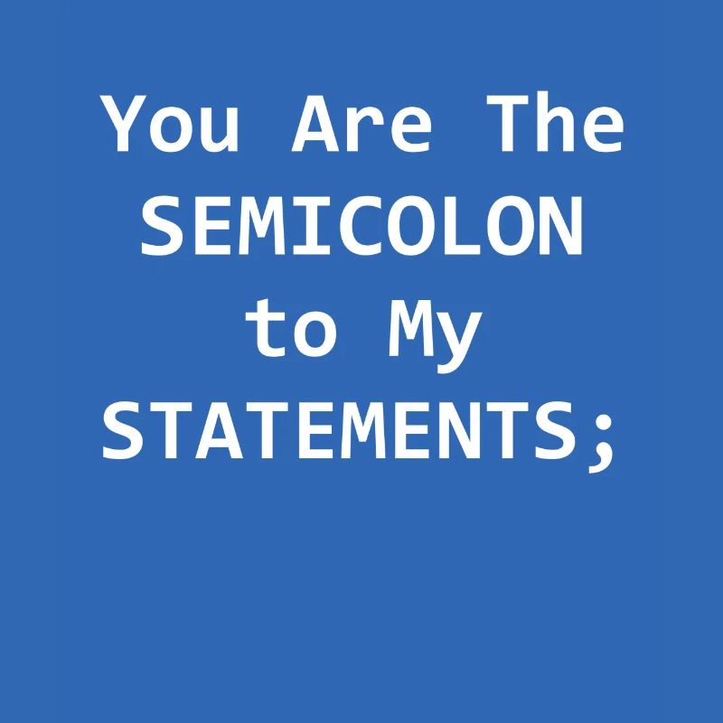 Programmer Semicolion Computer Science Gift