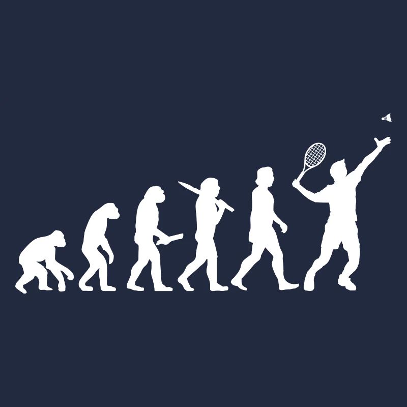 Evolution Badminton Spieler Aufschlag Geschenkidee