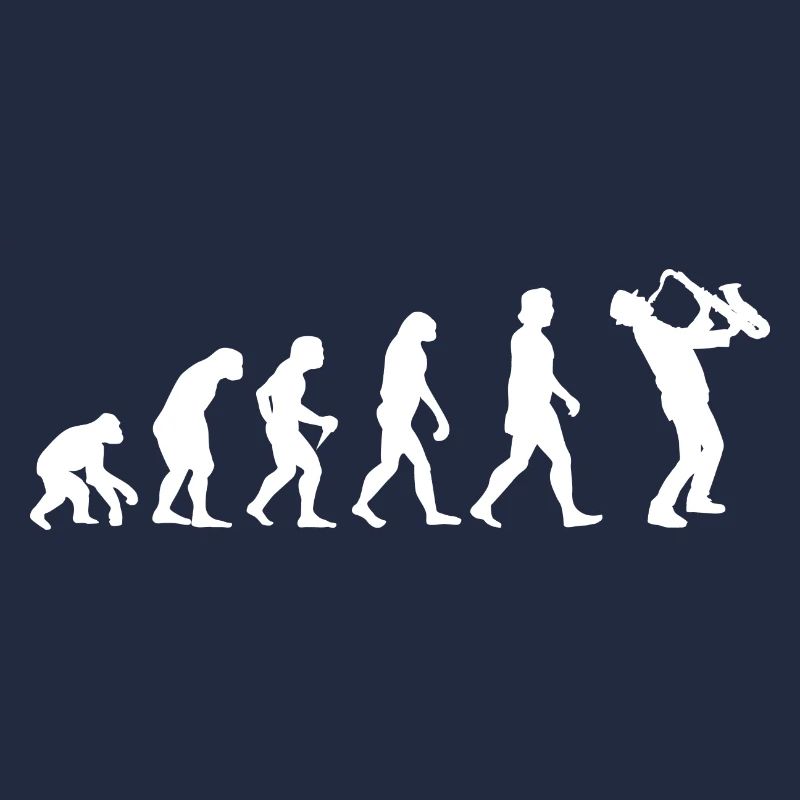 Evolution Saxophon Musiker Saxofon Geschenkidee