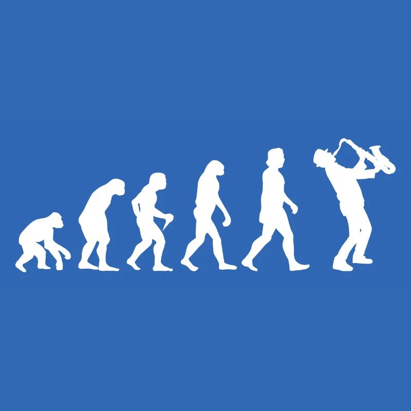 Evolution Saxophon Musiker Saxofon Geschenkidee