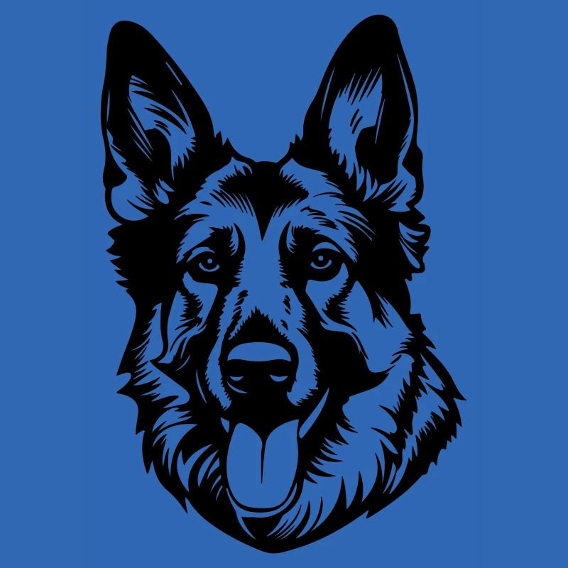 German Shepherd Dog Head