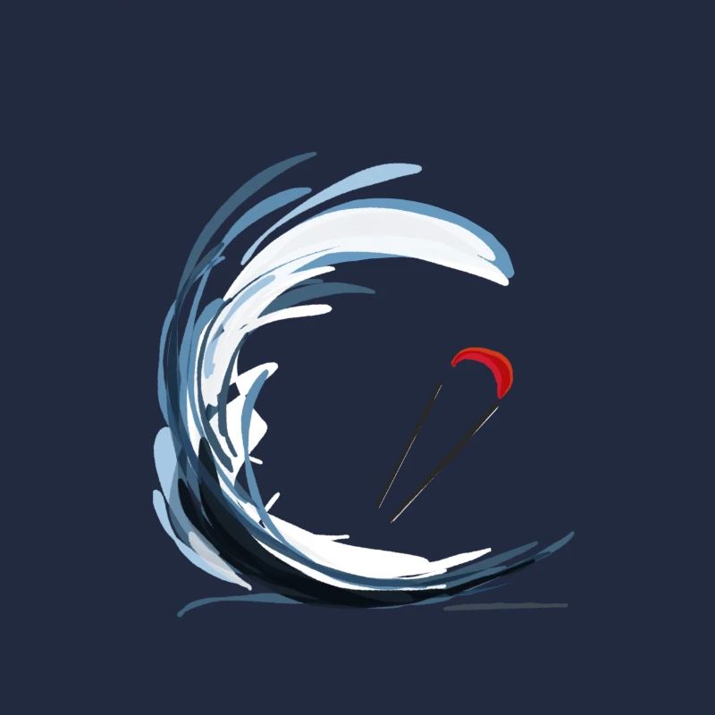 Kitesurfing the waves