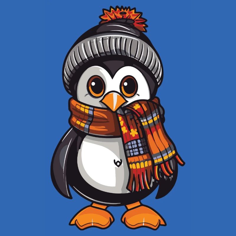 Pinguin Winter Comic