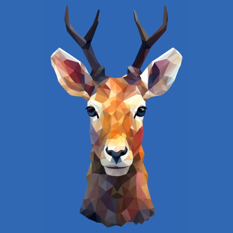 Deer and Roe Deer Polygon Art Design