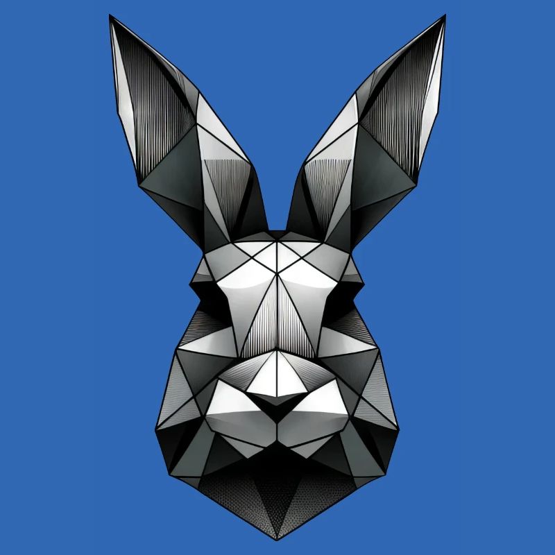 Conception géométrique de lapin polygone lapin