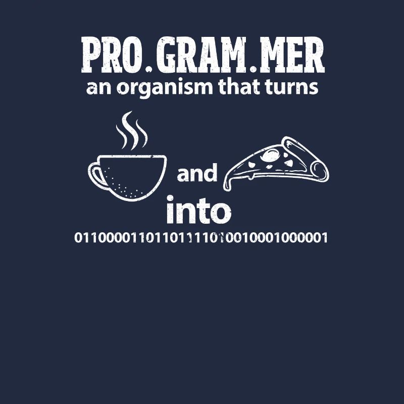 Programmer converts coffee and pizza into code