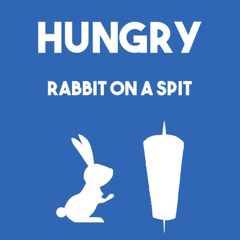Rabbit on a spit withe