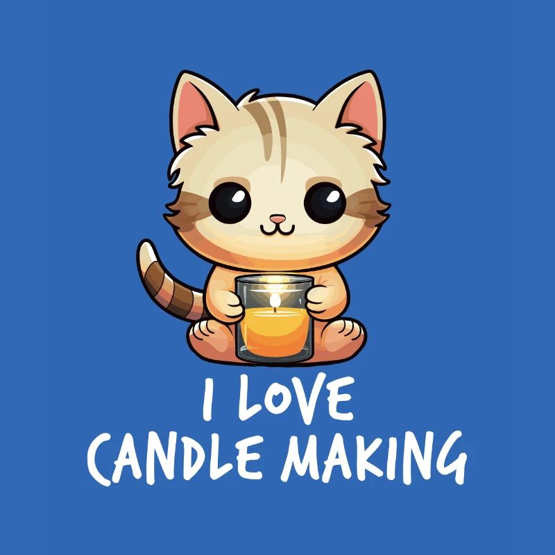 Chat mignon avec une bougie