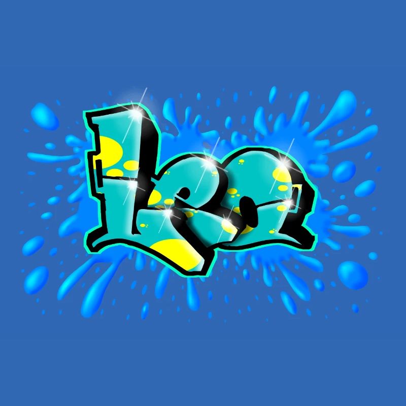 LEO Graffiti Print