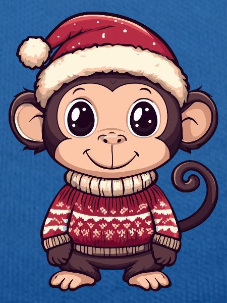 Affe Weihnachten Comic
