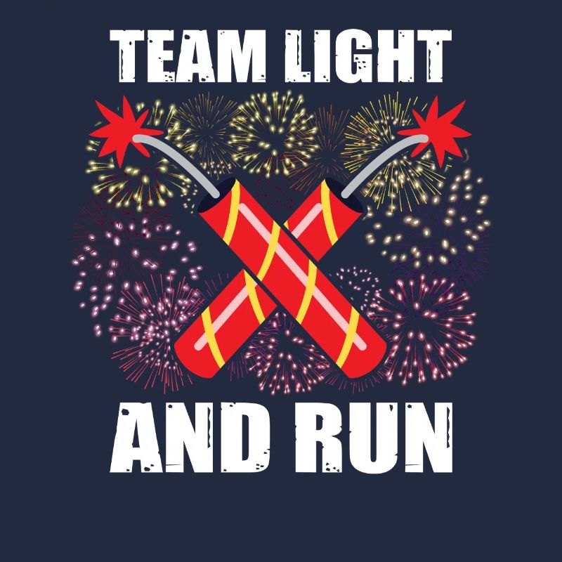 Team light and run pyrotechnics firecrackers fireworks