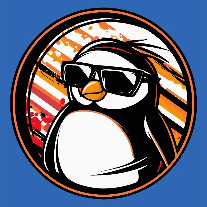 Pinguin Comic Cool Sommer