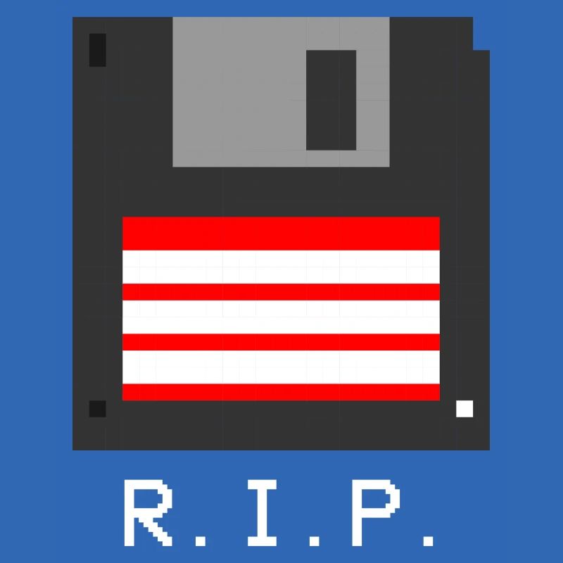 Diskette RIP Witzig Computer Tee