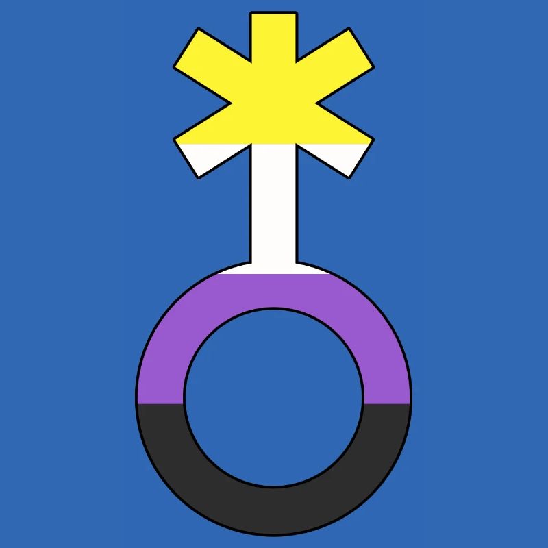 Non-binary symbol non-binary non-binary gender