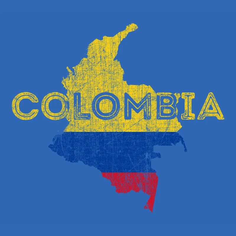 Forme et drapeau de la Colombie