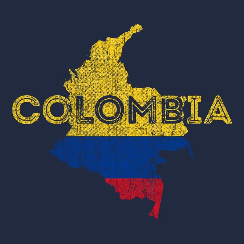 Forme et drapeau de la Colombie